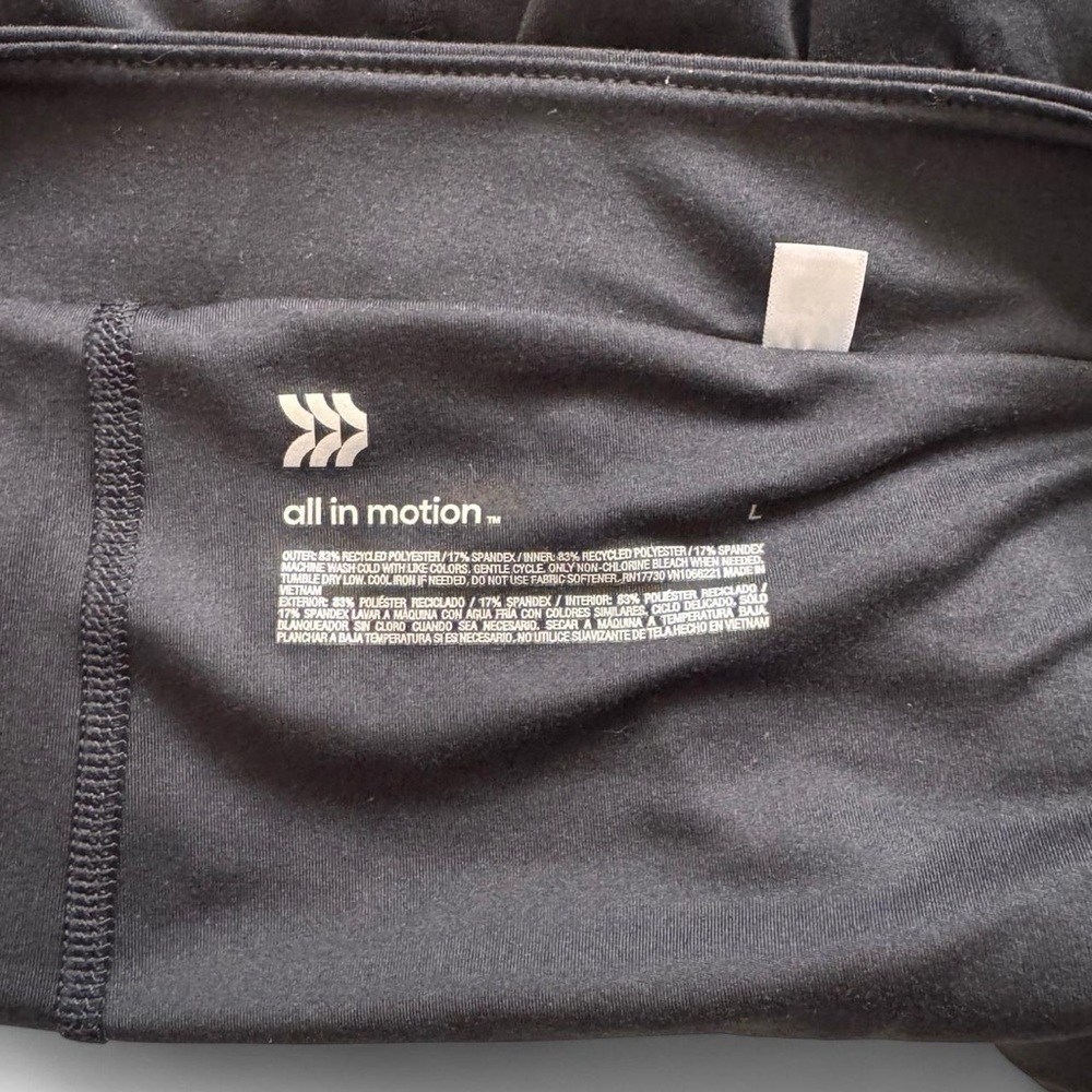 All in Motion Black Athletic Skort Size Large with Pockets and Built-In Shorts - Picture 4 of 4